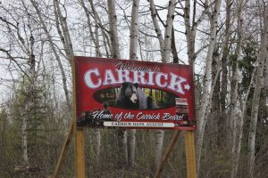 Sign welcoming visitors to Carrick Manitoba