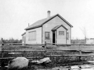 Historical photo of the Grenier school in St. Labre Manitoba