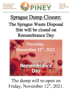 Remembrance Day Dump Closure