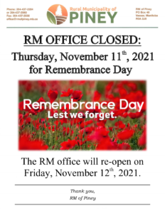 Remembrance Day Office Closure