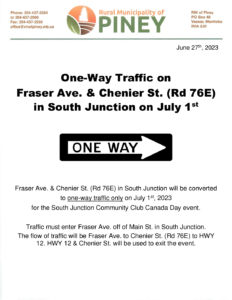 One Way Traffic for South Junction Canada Day