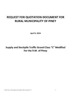 2024 RFQ Supply and Stockpile of Traffic Gravel Class C