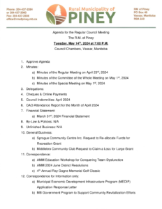 Agenda for Regular Meeting 2024-05-14