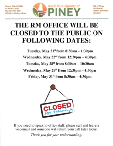 RM Office Closed for Training May 2024