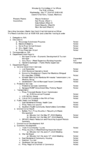 Minutes for Committee of the Whole 2024-07-03