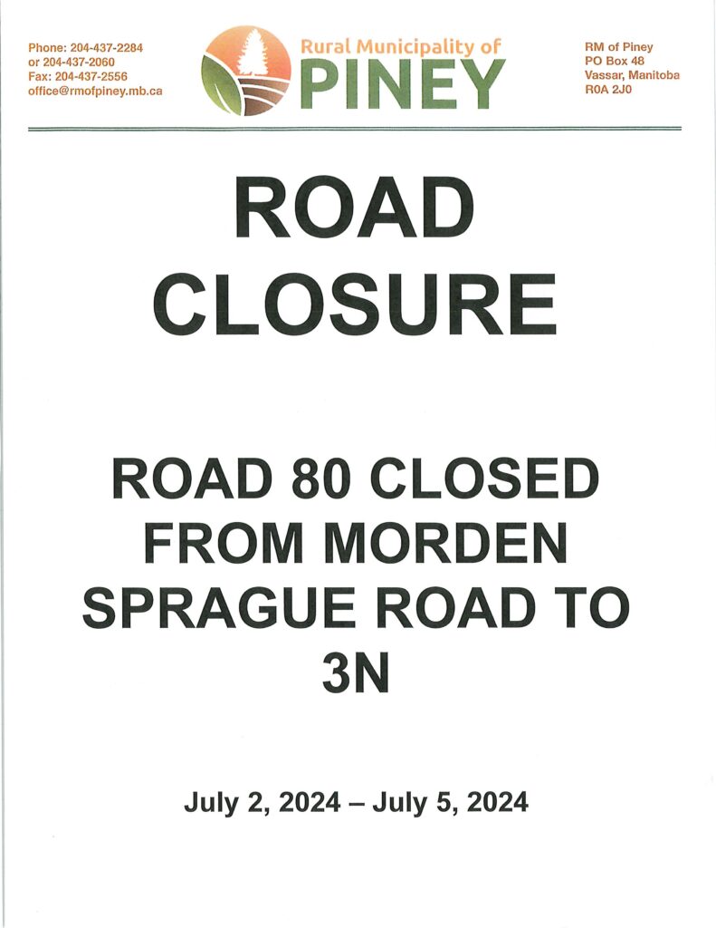 Road 80 Closure