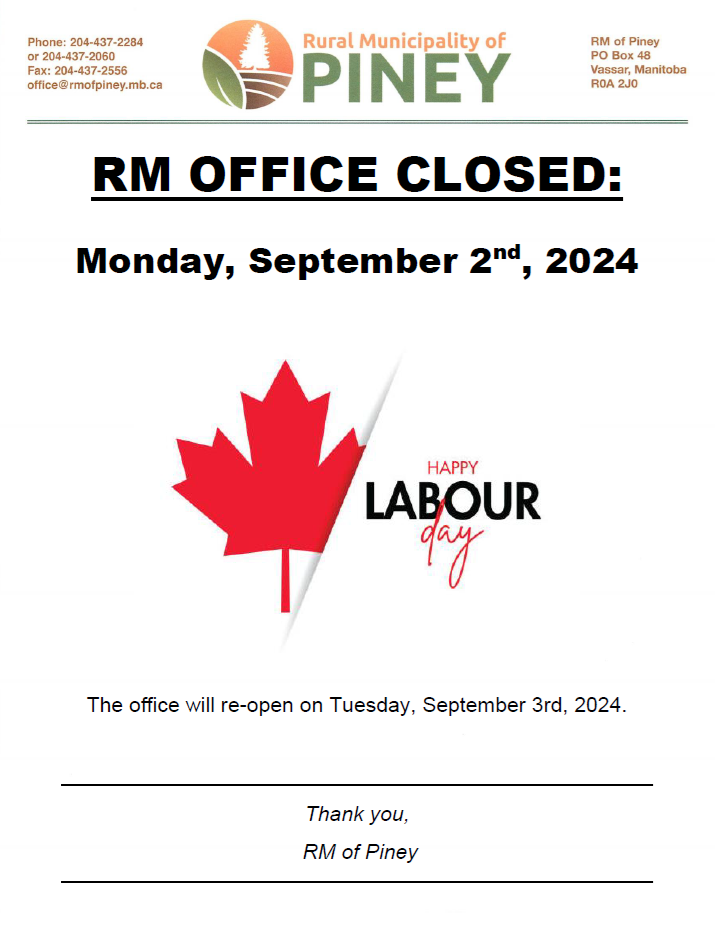 The RM Office will be closed on Monday, September 2nd, 2024.