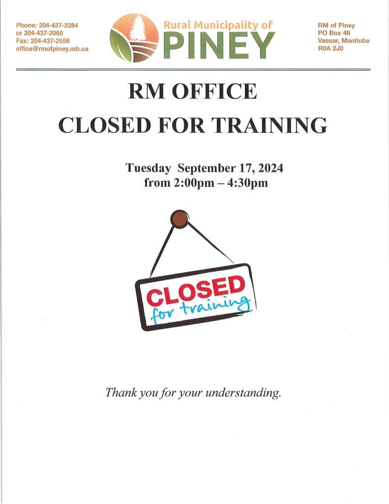 Office Closure September 17, 2024 2-4:30pm