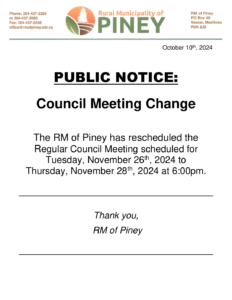 Council Meeting Rescheduled November 2024