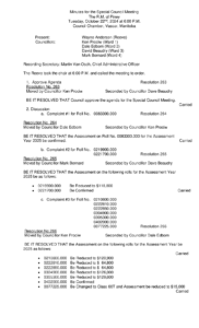 Minutes for Special Meeting of 2024-10-22