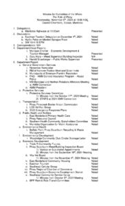 Minutes for Committee of the Whole 2024-11-06