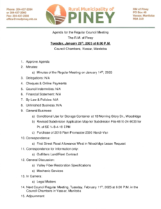 Agenda for Regular Meeting 2025-01-28