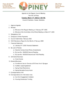 Agenda for Regular Meeting 2025-03-11