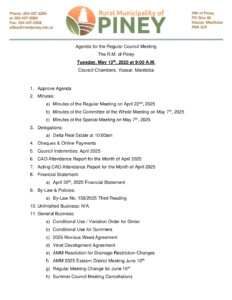 Agenda for Regular Meeting 2025-05-13