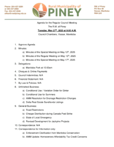 Agenda for Regular Meeting 2025-05-27