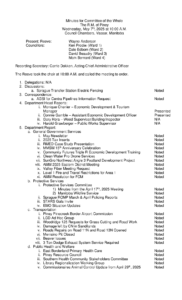 Minutes for Committee of the Whole 2025-05-07