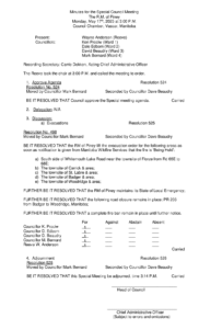 Minutes for Special Meeting of 2025-05-17