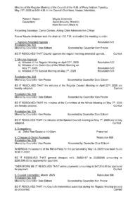 Minutes of the Regular Meeting 2025-05-13