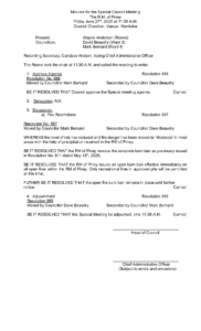 Minutes for Special Meeting of 2025-06-27