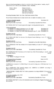 Minutes of the Regular Meeting 2025-07-08