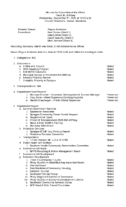 Minutes for Committee of the Whole 2025-09-03