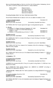 Minutes of the Regular Meeting 2025-10-15