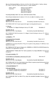 Minutes of the Regular Meeting 2026-27-01