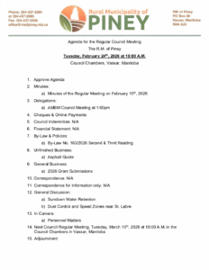 Agenda for Regular Meeting 2026-02-24