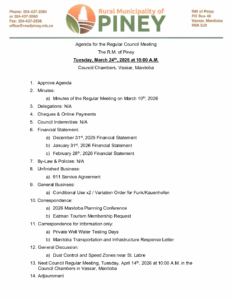 Agenda for Regular Meeting 2026-03-24