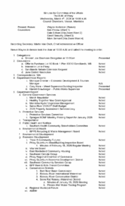 Minutes for Committee of the Whole 2026-03-04