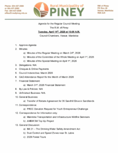 Agenda for Regular Meeting 2026-04-14