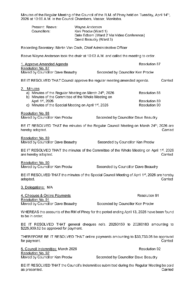 Minutes of the Regular Meeting 2026-04-14