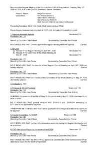 Minutes of the Regular Meeting 2026-05-12