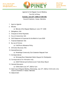 Agenda for Regular Meeting 2026-06-23