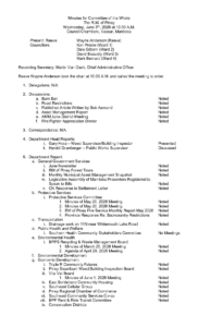 Minutes for Committee of the Whole 2026-06-03