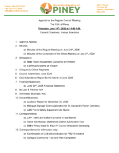Agenda for Regular Meeting 2026-07-14