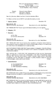 Minutes for Special Meeting 2026-07-22