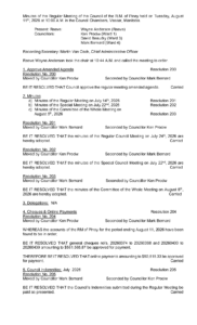 Minutes of the Regular Meeting 2026-08-11
