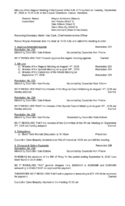 Minutes of the Regular Meeting 2026-09-08