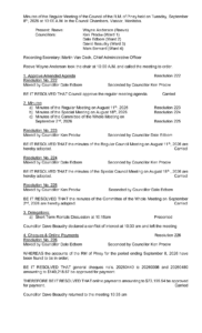 Minutes of the Regular Meeting 2026-09-08